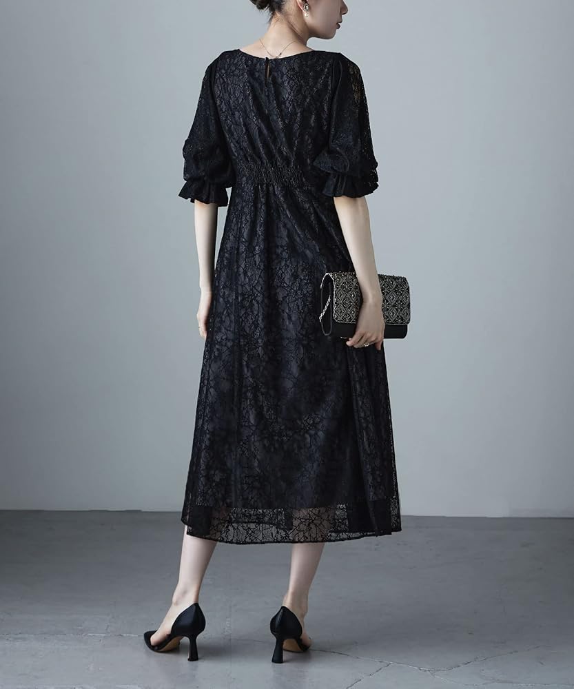 【新品】etoll. ヴィンテージレースボリューム袖フレアドレス Amazon.co.jp: etoll ヴィンテージレースボリューム袖フレ